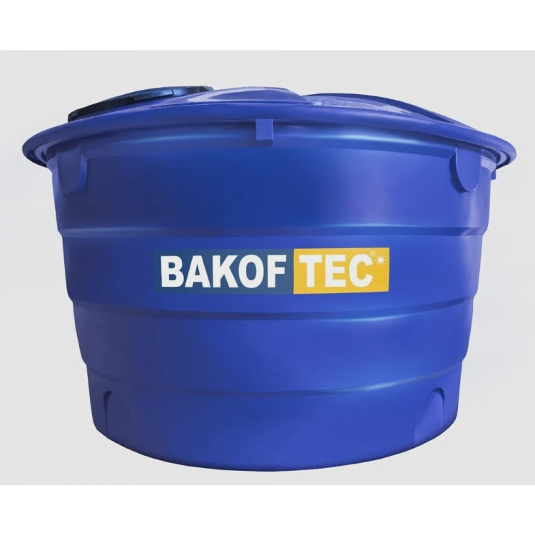 Caixa D'Água Polietileno com Tampa 3000L Redonda Azul Bakof Tec