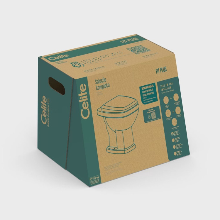Vaso Sanitário Convencional com Assento Soft Close Fit Plus Celite