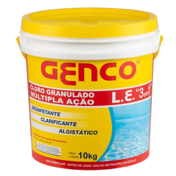 Cloro Granulado 3 em 1 Multi Ação Clarificante Piscina 10kg