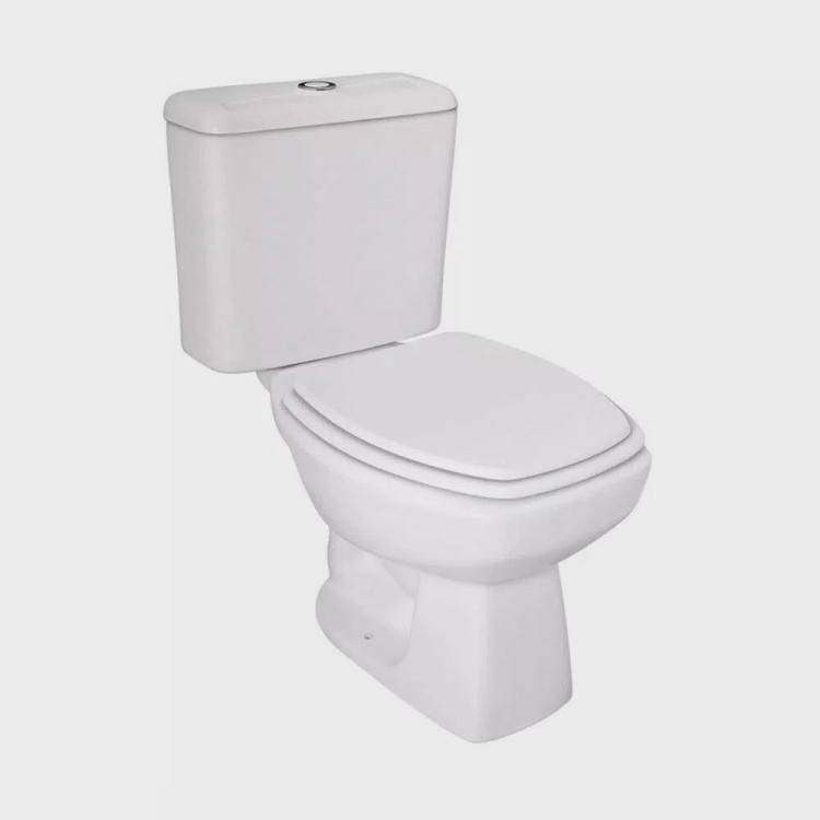 Kit Vaso Sanitário com Caixa Acoplada Thema Acionamento Duplo 3/6L Branco Incepa