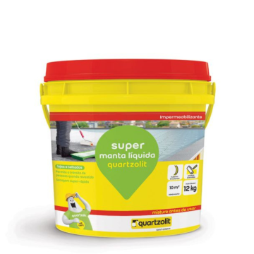 Manta Quartzolit Liquida Super Cinza Concreto Balde 12 Kg