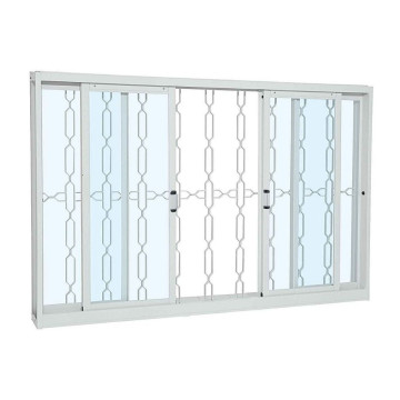 Janela de Aço Prátika 120x150 4 Folhas 2212212-6 Sasazaki